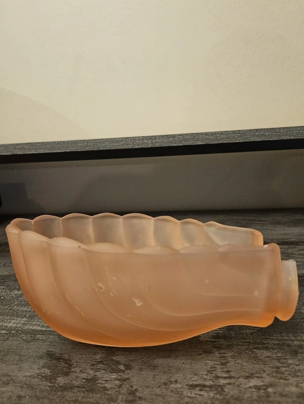 Vintage Art Deco Style PINK SATIN GLASS Slip Shades Sconces- Set Of 2